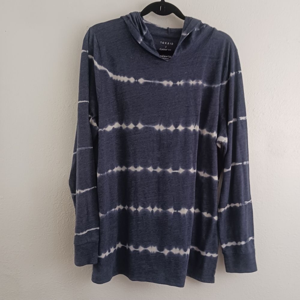 Torrid Navy Tie-Dye Hoodie